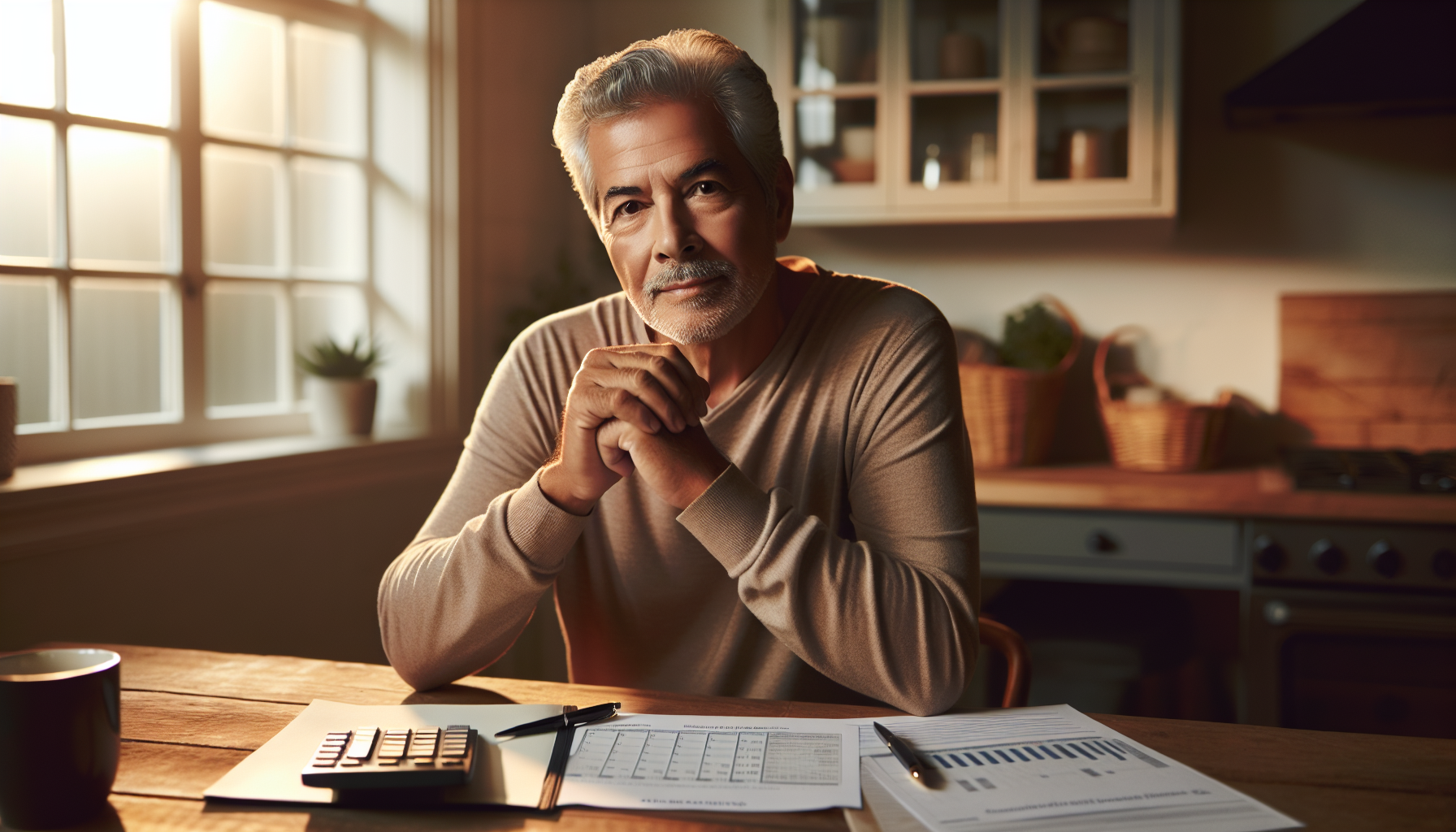 Senior reviewing full retirement age 67 Social Security planning documents in 2026