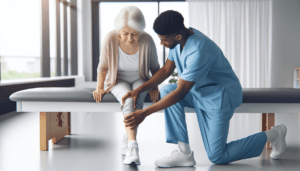 senior woman receiving peripheral neuropathy physical therapy treatment 2026