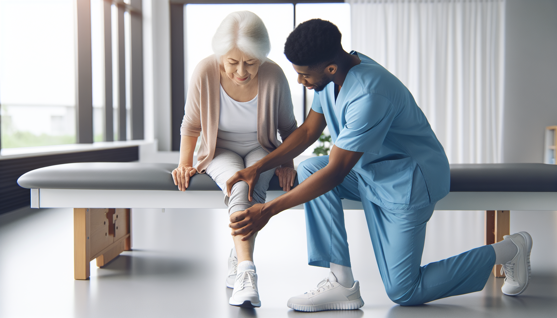 senior woman receiving peripheral neuropathy physical therapy treatment 2026