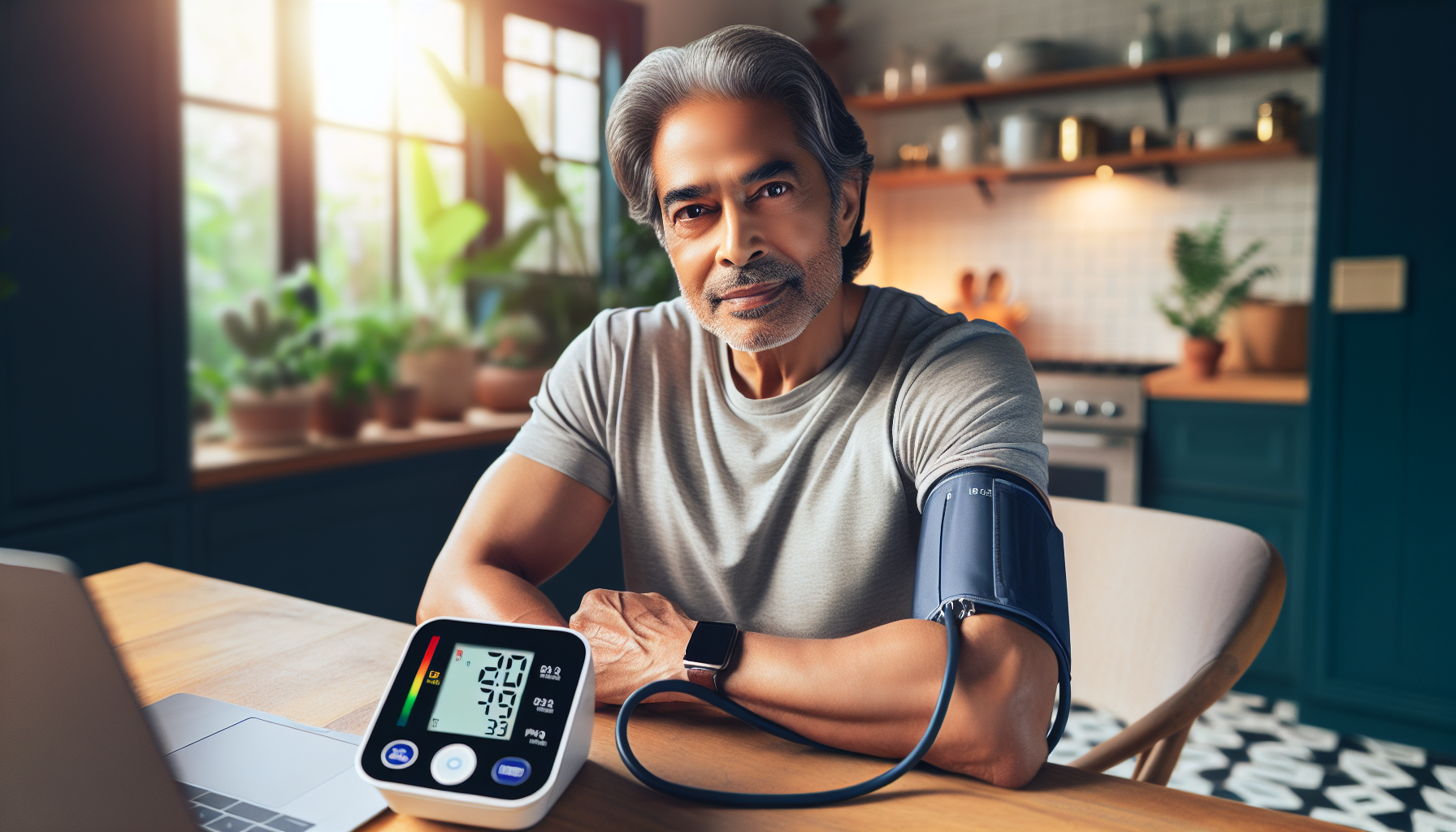 Senior man using best blood pressure monitor at home 2026 accurate easy to use