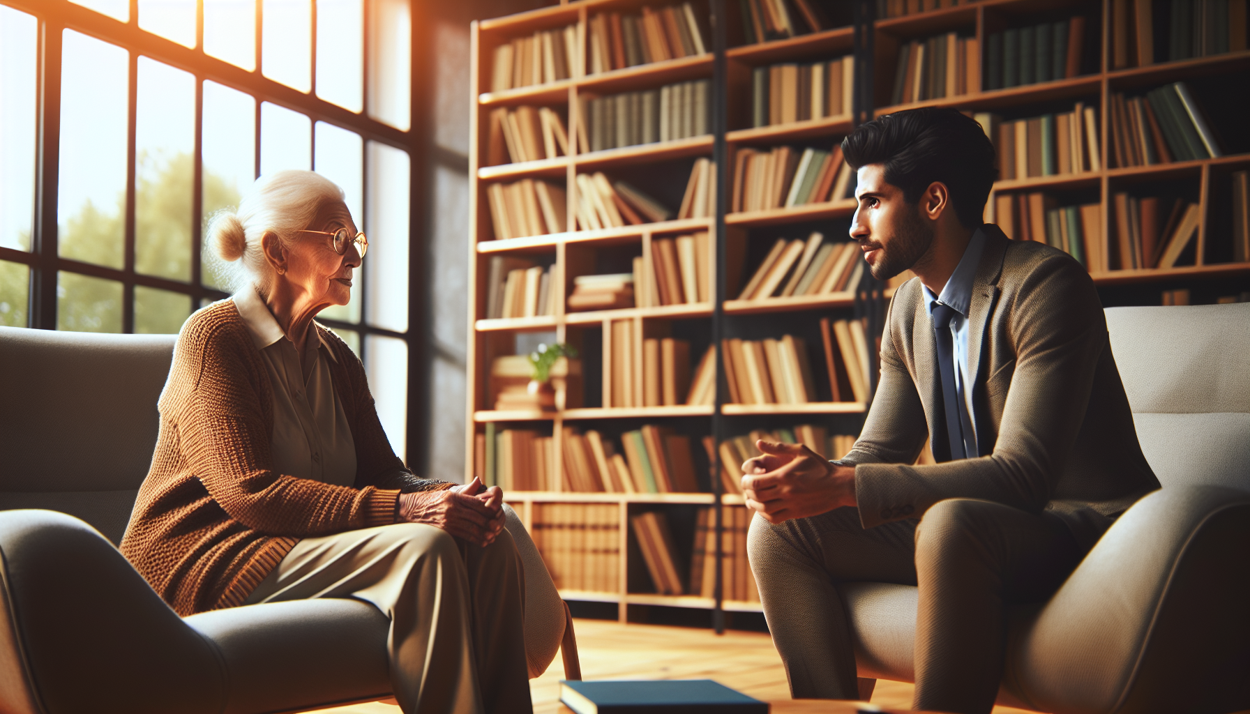 Senior woman in Medicare-covered mental health therapy session 2026