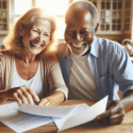 Retired teacher and firefighter reviewing Social Security Fairness Act back payment documents