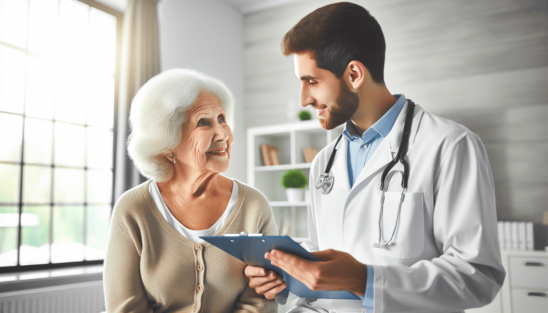 senior woman discussing vitamin B12 deficiency with doctor in clinic 2026