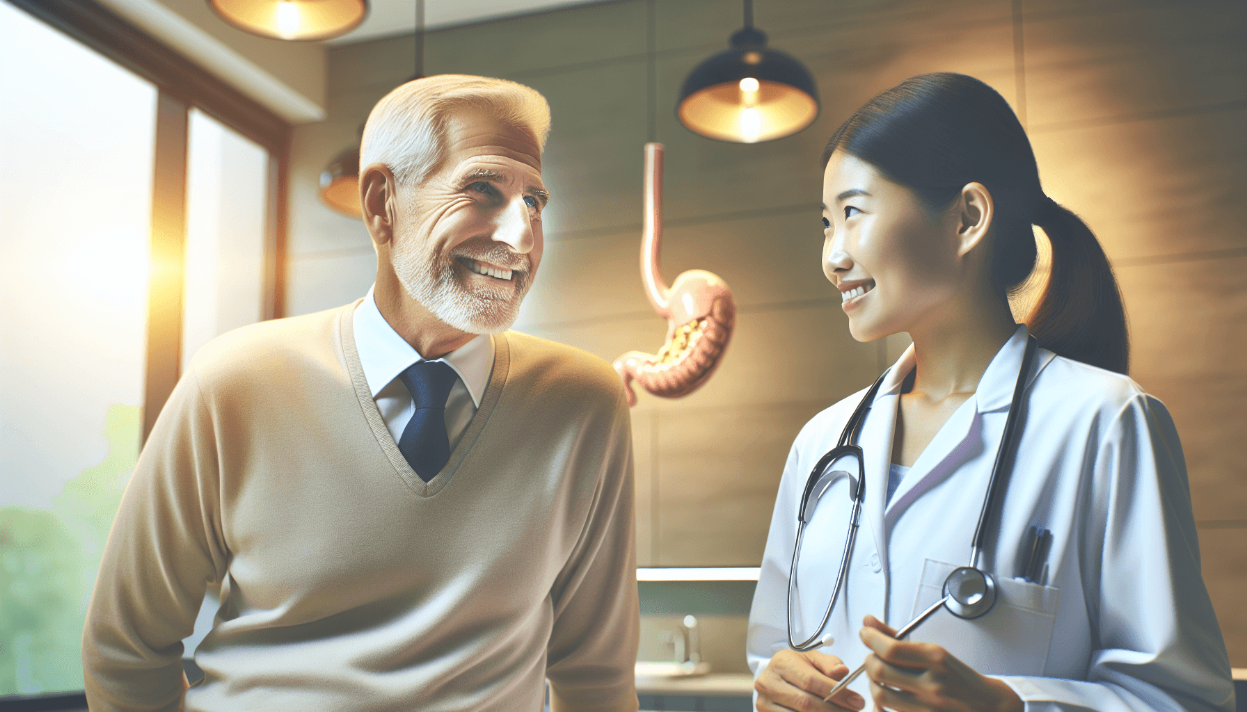senior man discussing Medicare colonoscopy coverage with gastroenterologist 2026