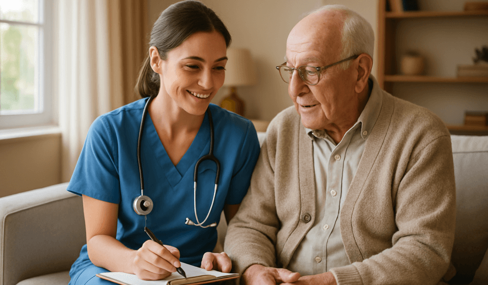 Does Medicare Cover Home Health Care in 2026? Complete Guide Medicare-certified nurse providing home health care visit to senior patient at home in 2026