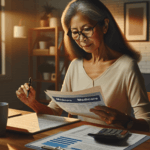 Medicare IRMAA 2026 senior woman reviewing Medicare income surcharge documents