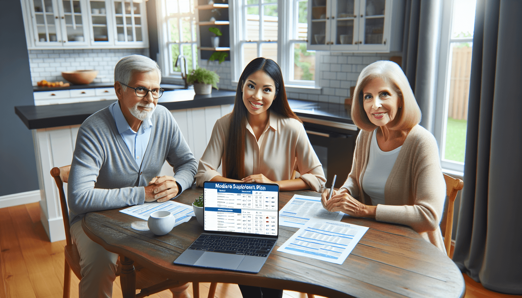 best Medigap plans 2026 senior couple reviewing Medicare supplement options with agent
