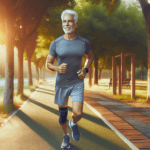 active senior man walking outdoors in park for daily step goal senior fitness 2026