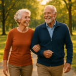 Senior couple actively preventing dementia with healthy lifestyle choices in 2026