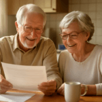 Senior couple reviewing 2027 Social Security COLA predictions