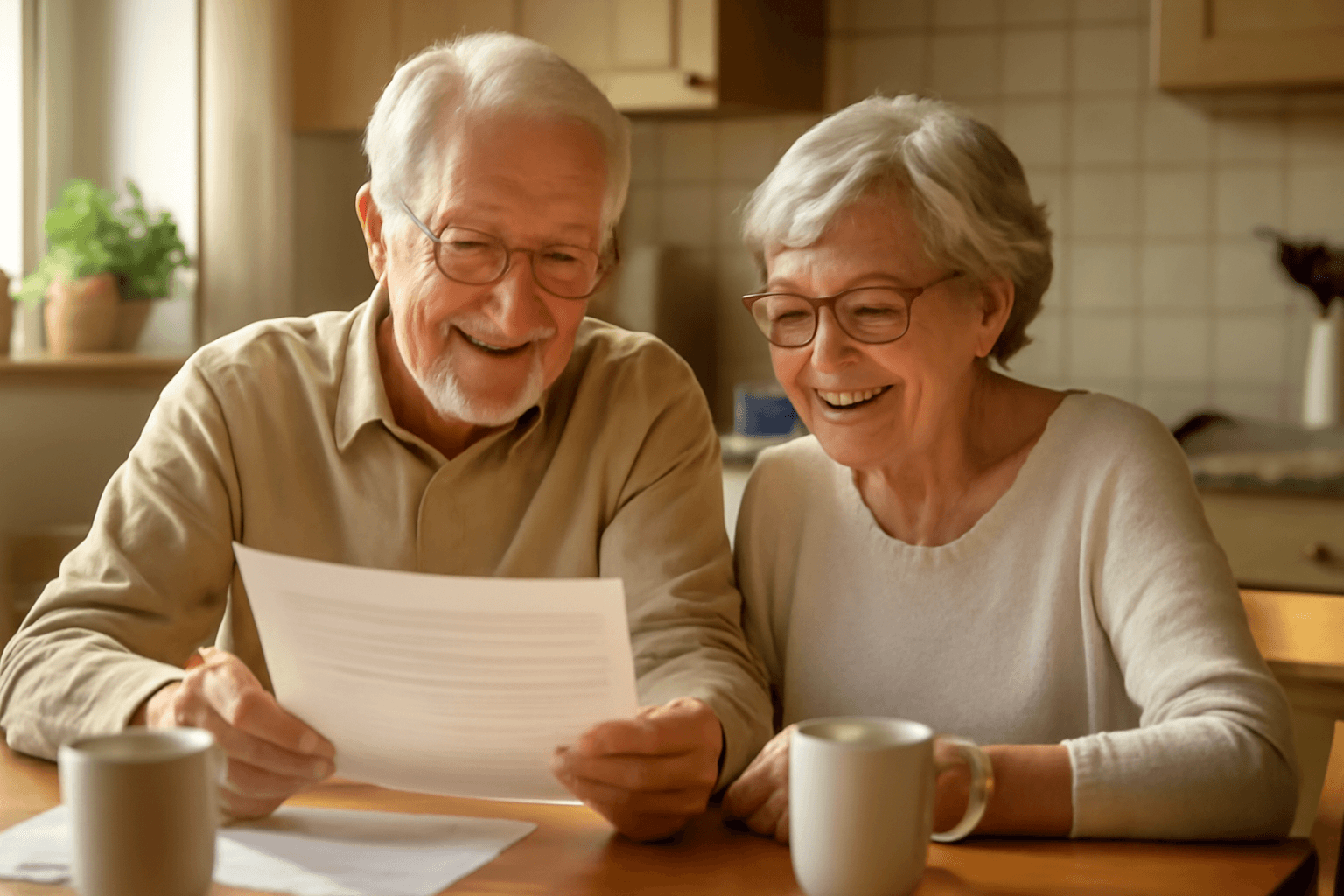 Senior couple reviewing 2027 Social Security COLA predictions
