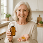 Senior woman choosing the best multivitamin for seniors in 2026