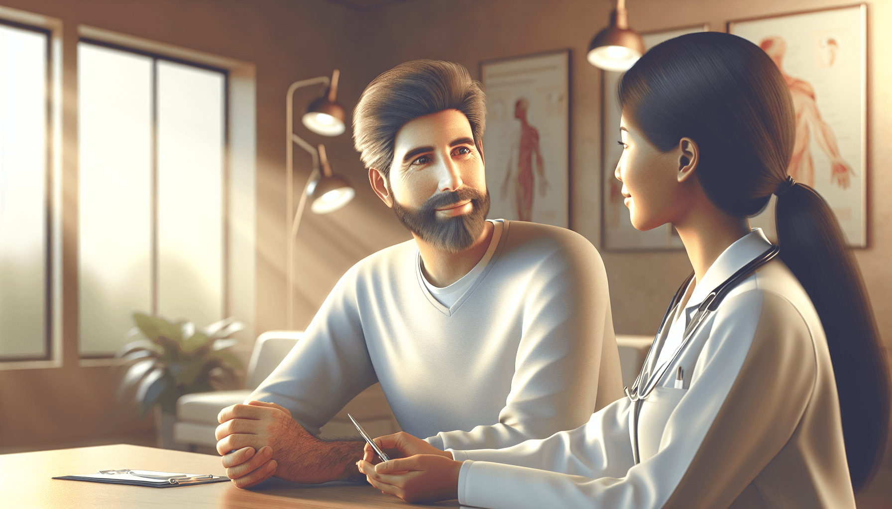 senior man discussing prostate health PSA test with urologist 2026
