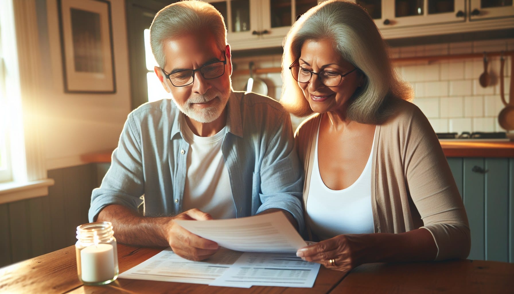 senior couple reviewing Social Security spousal benefits strategy in 2026