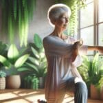 senior woman practicing yoga as a complementary therapy for healthy aging in 2026
