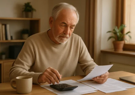 Senior reviewing tax paperwork at home, illustrating the Credit for the Elderly or Disabled in 2026