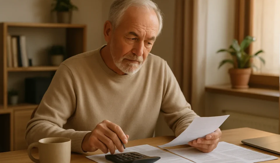 Senior reviewing tax paperwork at home, illustrating the Credit for the Elderly or Disabled in 2026