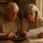 Senior couple reviewing finances to plan a Medicaid spend-down