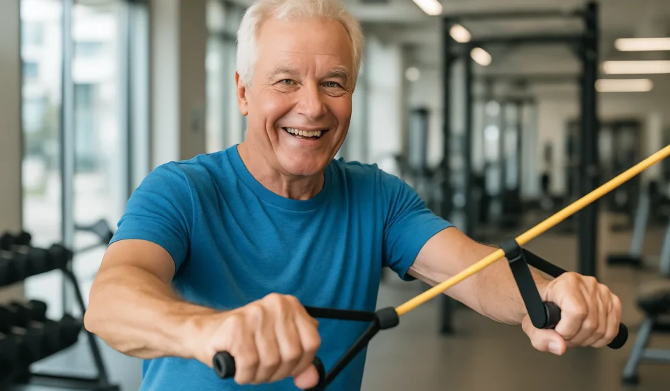 Does Medicare Cover Gym Memberships? SilverSneakers 2026 Active senior exercising at the gym through a SilverSneakers membership