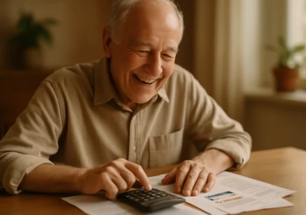 Senior reviewing Medicare costs and QMB program savings at home
