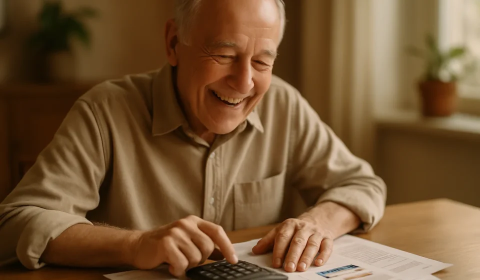 Senior reviewing Medicare costs and QMB program savings at home