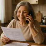 Senior reviewing a Medicare chronic care management plan by phone with a care coordinator
