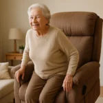 Senior rising from a Medicare-covered lift chair